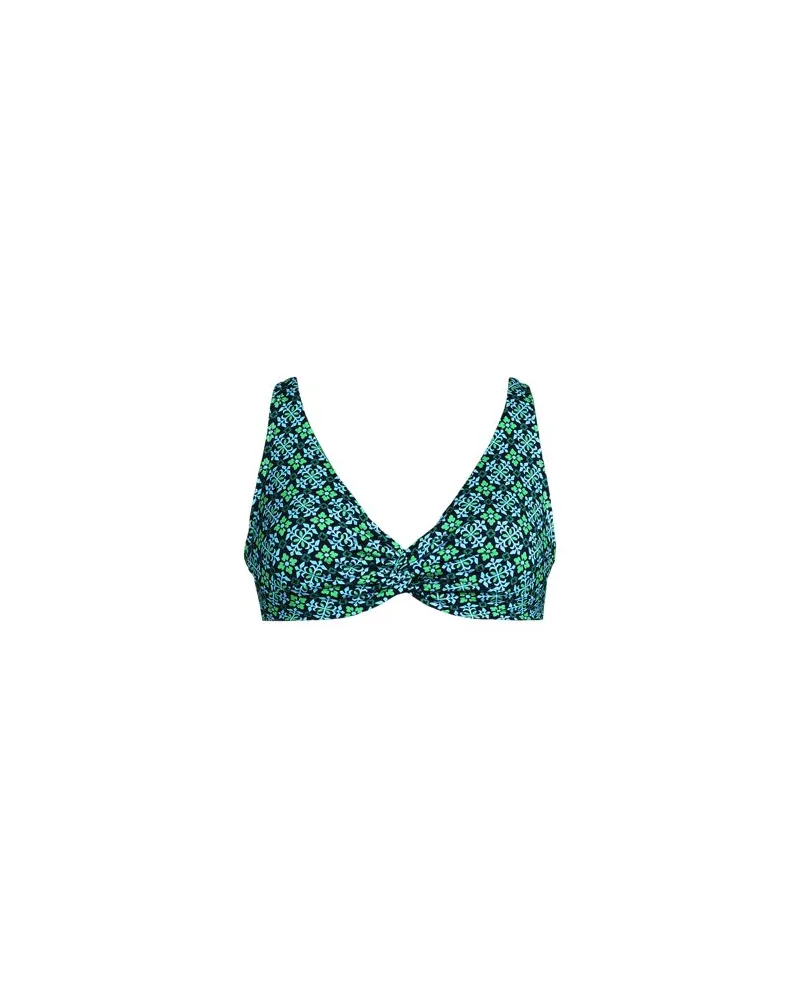 Lands' End Bikinitop mit Twist-Detail, Damen, Größe regular, Blau, Elasthan/Nylon-Mischung, by Blau