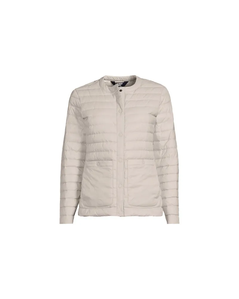 Lands' End Daunenjacke WANDERWEIGHT Verstaubar Ultraleicht, Damen, Größe regular, Schwarz, Nylon, by Schwarz