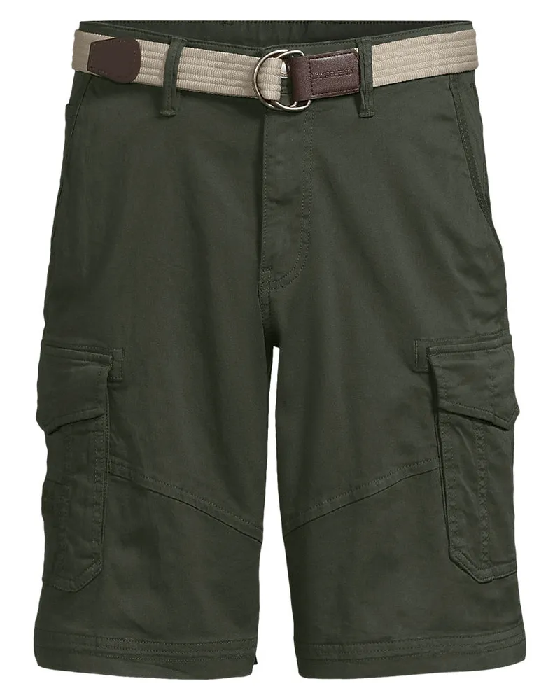 Lands' End Cargo-Shorts mit GÃ¼rtel, Herren, GrÃ¶ÃŸe regular, GrÃ¼n, by Grã¼n