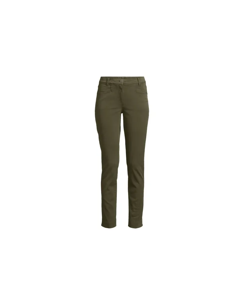 Lands' End Slim Fit 7/8-Chinos Mid Waist, Damen, Größe regular, Grün, Baumwolle/Lyocell (Viskose)/Baumwoll-Mischung, by Grün