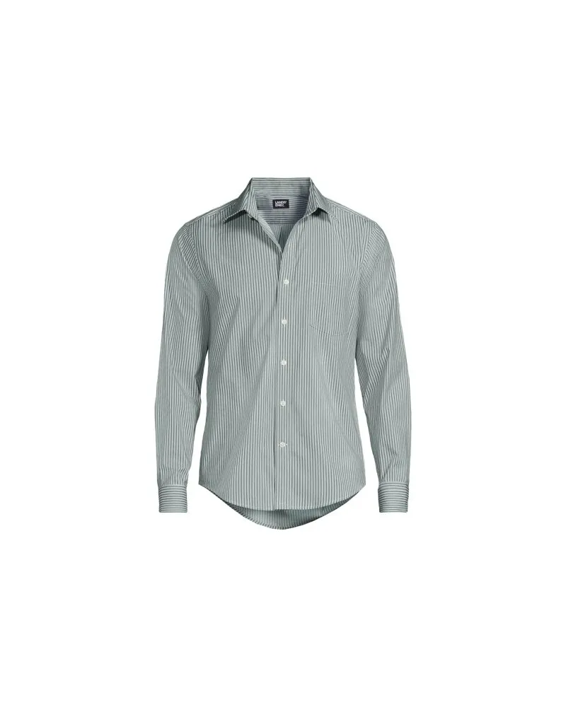 Lands' End Ultimativ-Hemd, Tailored Fit, Herren, Größe:60 regular, Grün, Baumwolle/Elasthan/Polyester, by Grün