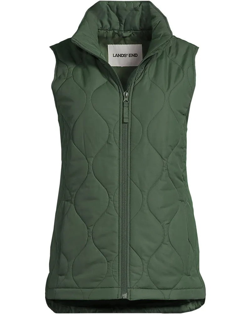 Lands' End Isolierte FeatherFreeâ„¢ Steppweste, Damen, GrÃ¶ÃŸe plus, GrÃ¼n, Polyester, by Grã¼n
