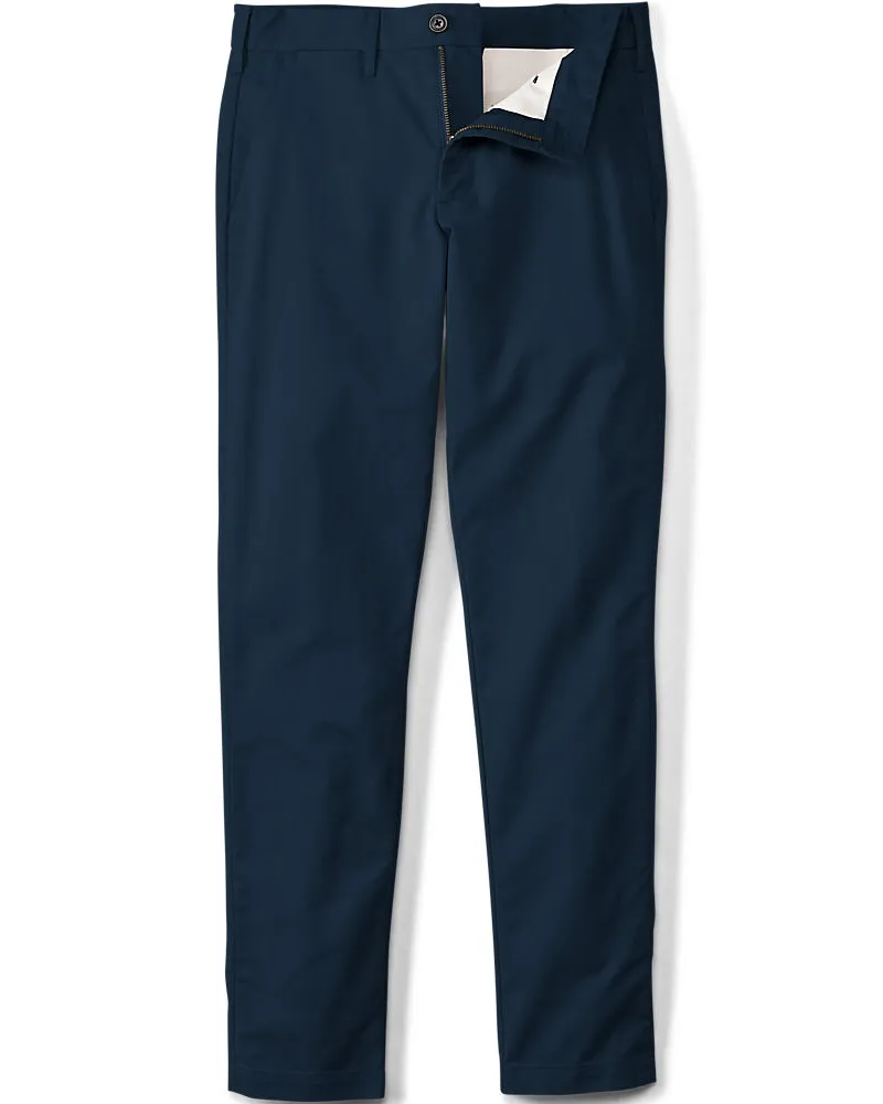 Lands' End Slim Fit Chinohose TRAVEL, Herren, Größe regular, Blau, by Blau
