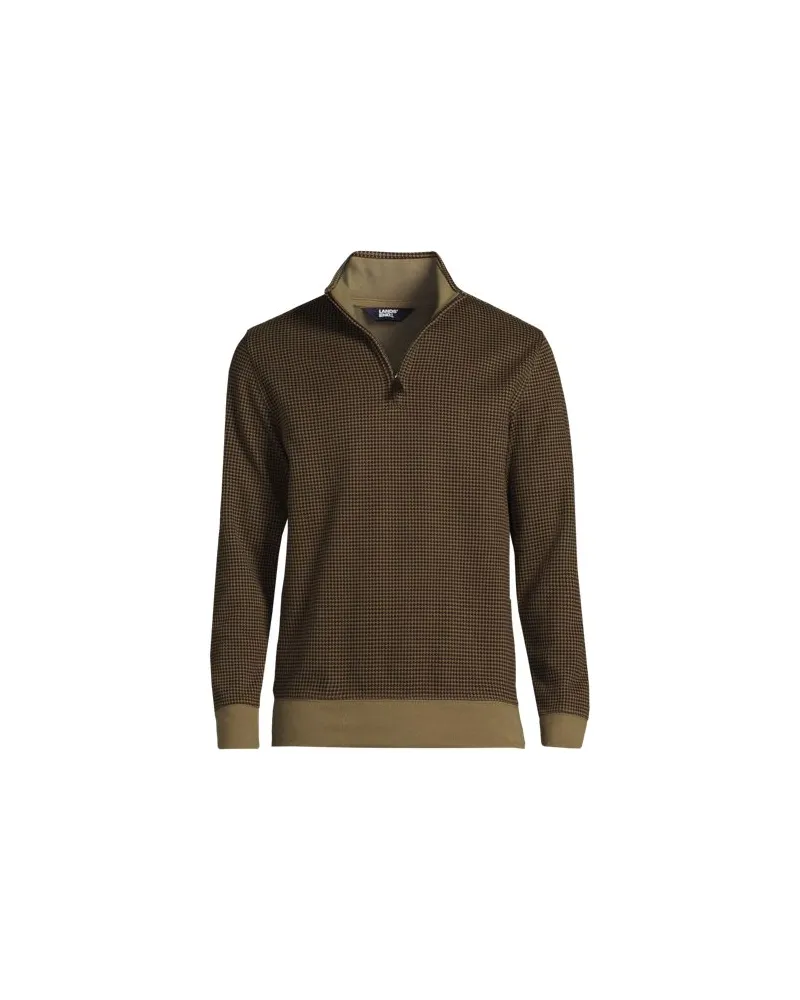 Lands' End Zipper-Pullover aus Bedford-Ripp, Herren, Größe:44-46 regular, Braun, Baumwolle, by Braun