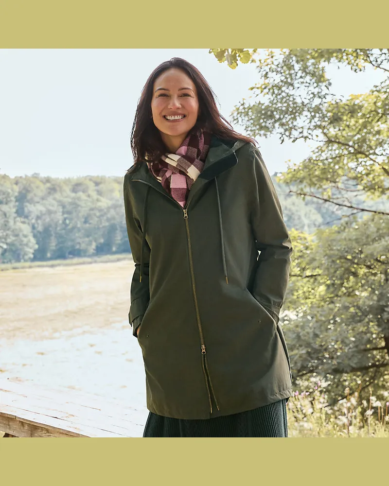 Lands' End Squall Regenjacke in A-Linie, Damen, GrÃ¶ÃŸe regular, GrÃ¼n, Nylon, by Grã¼n