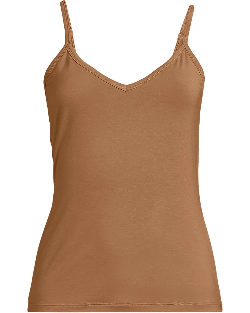 Lands' End Kühlendes Trägertop, Damen, Größe plus, Beige, Elasthan/Viskose/Viskose-Mischung, by Beige