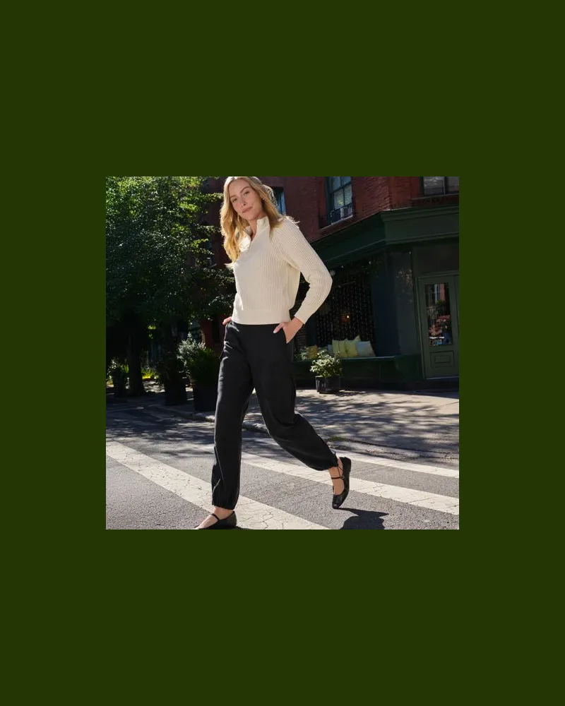 Lands' End Cargohose aus Lyocell-Mix, Damen, Größe:34 regular, Schwarz, Baumwoll-Mischung, by Schwarz