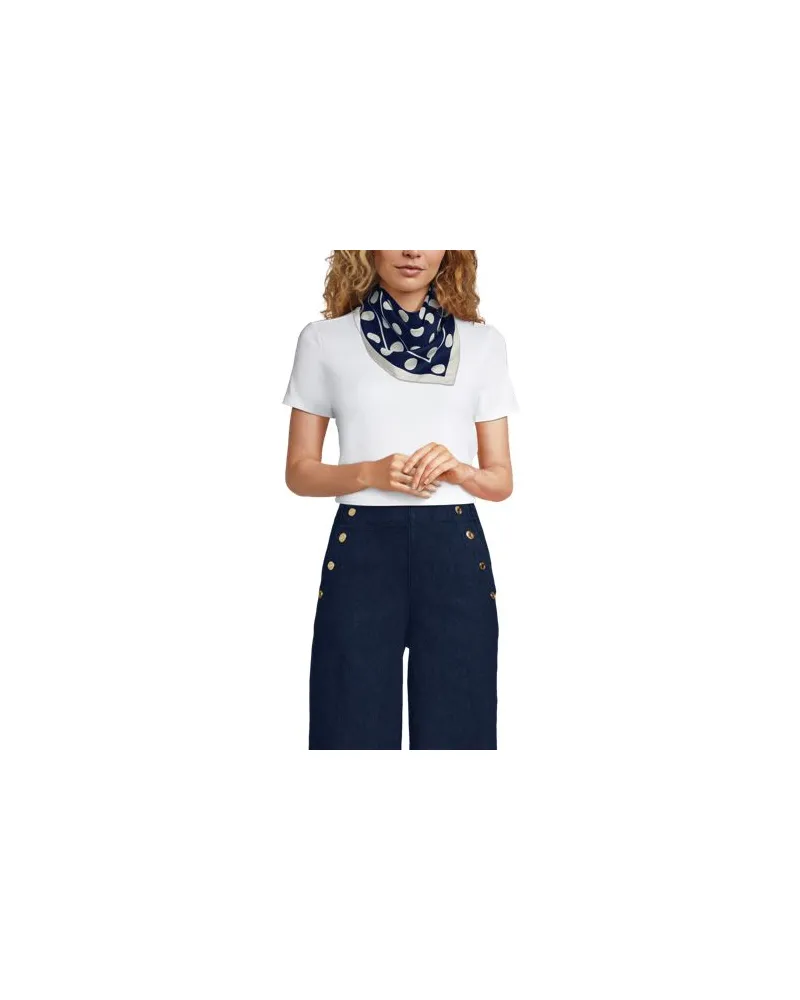 Lands' End Leichter Schal, Damen, Größe:null regular, Weiß, Polyester, by Weiß