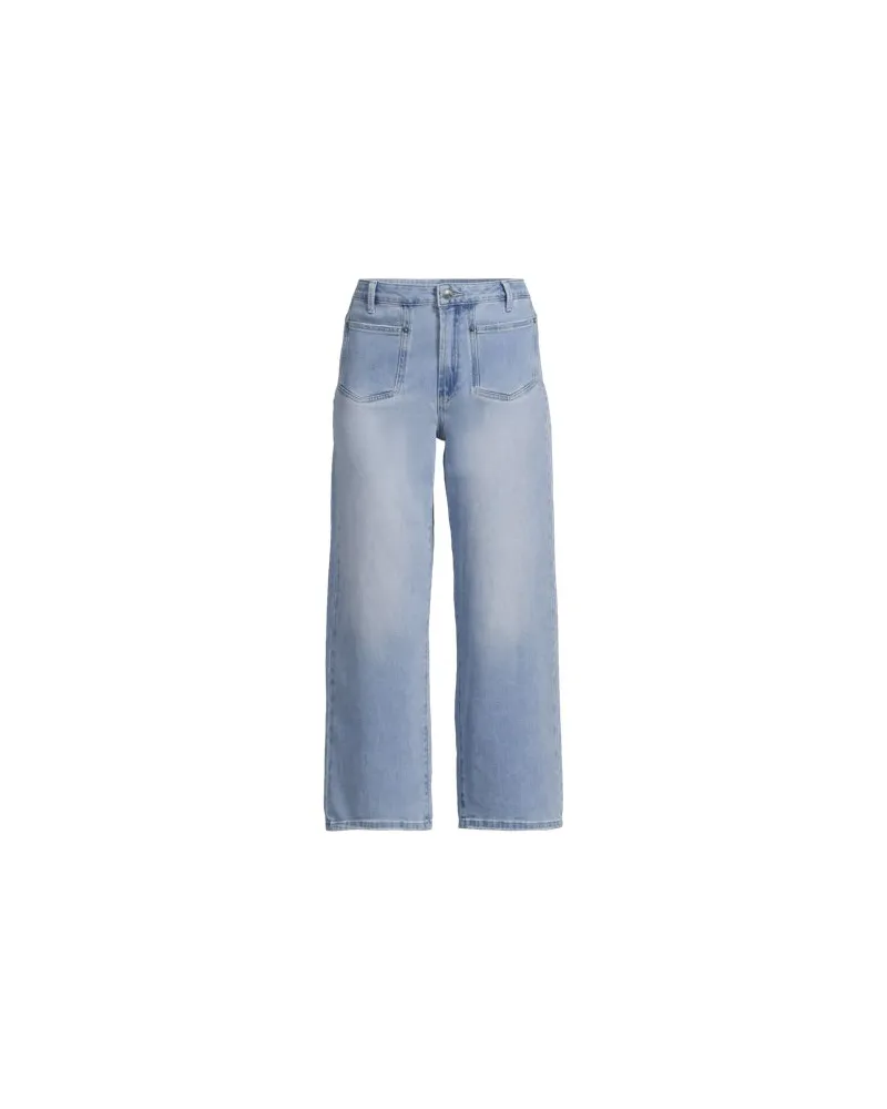 Lands' End 7/8-Jeans mit weitem Bein, Damen, Größe:34 regular, Blau, by Blau