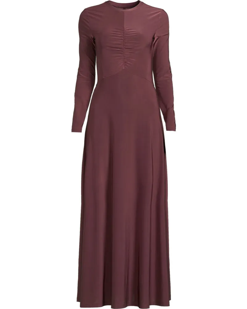 Lands' End Bodycon-Maxikleid, Damen, Größe regular, Rot, Polyester-Mischung, by Rot
