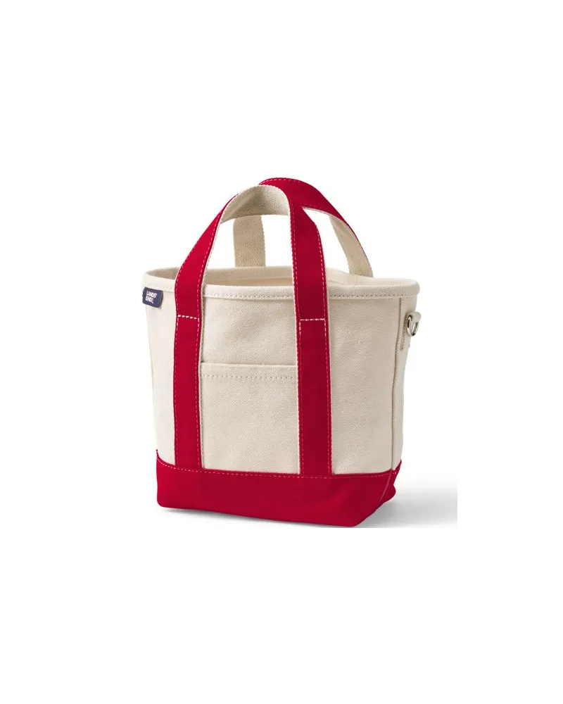 Lands' End Offene kleine Canvastasche, Damen, Größe:null regular, Rot, Baumwolle, by Rot