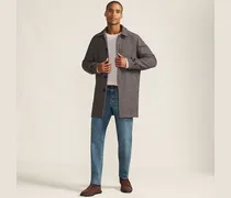 Karierter Mantel, Herren, Größe regular, Braun, Wolle/Polyester/Polyester-Mischung, by