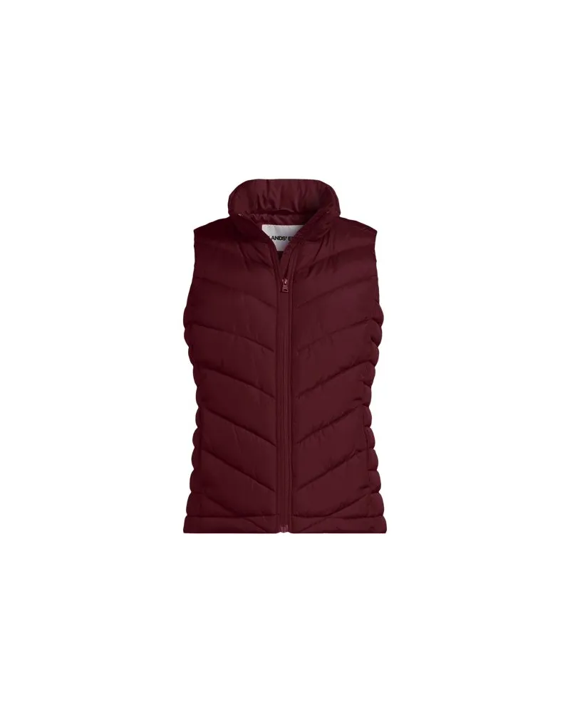 Lands' End Isolierte Steppweste FeatherFree, Damen, Größe plus, Lila, Polyester, by Lila