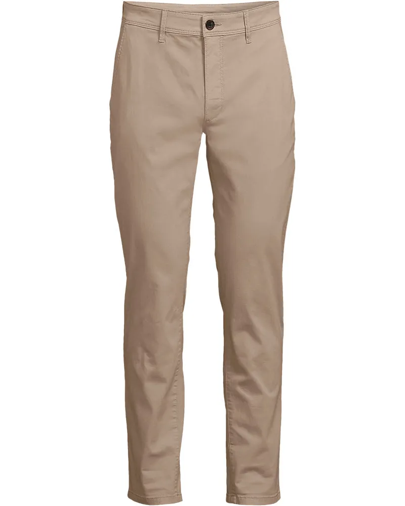 Lands' End Chinos, Slim Fit, Herren, Größe regular, Weiß, Baumwoll-Mischung, by Weiß