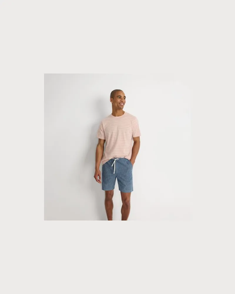 Lands' End Chino-Shorts mit Dehnbund, Herren, Größe:60 regular, Blau, Baumwolle/Elasthan/Leinen, by Blau