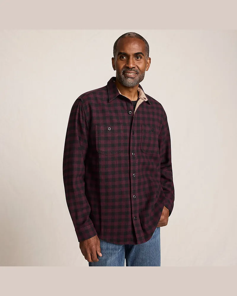 Lands' End Winter-Flanellhemd, Herren, Größe regular, Rot, Baumwolle, by Rot