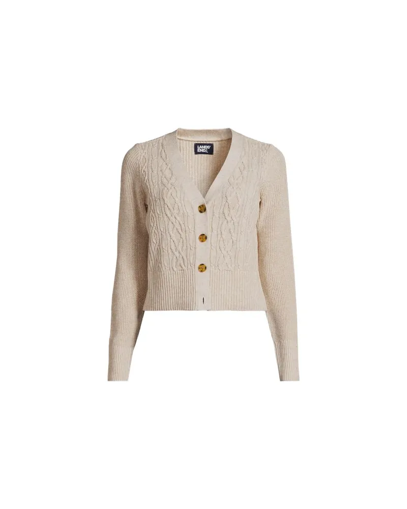 Lands' End Cardigan aus Leinenmix, Damen, Größe regular, Pink, by Pink
