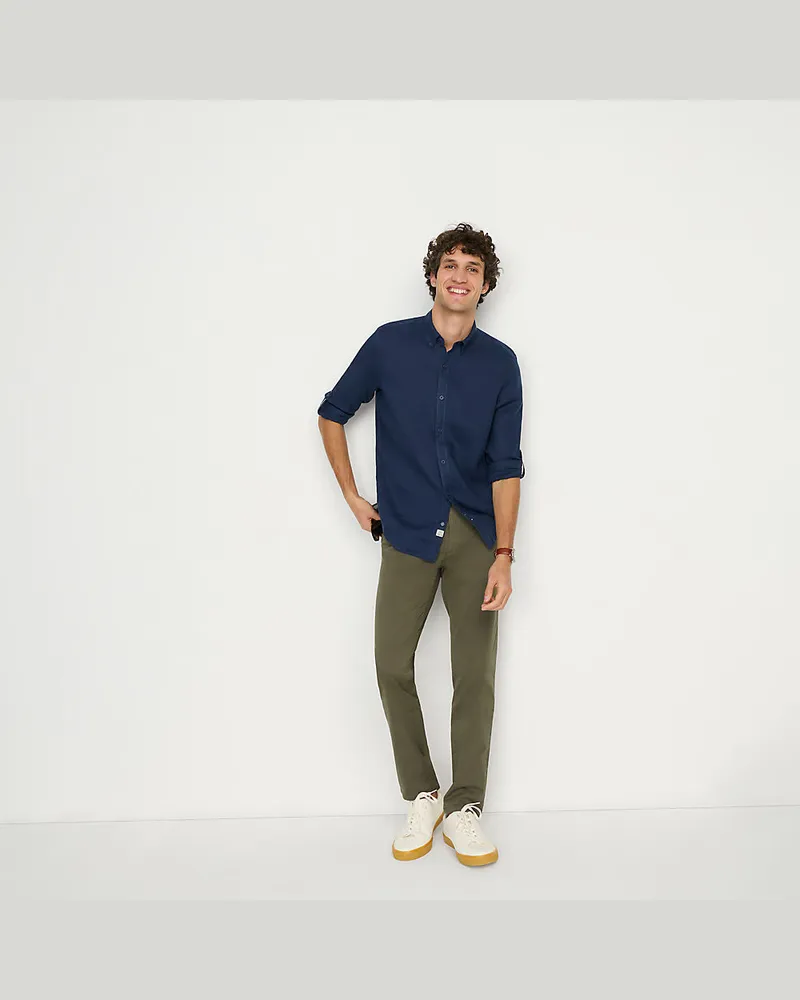 Lands' End Chinos, Slim Fit, Herren, Größe regular, Grün, Baumwoll-Mischung, by Grün