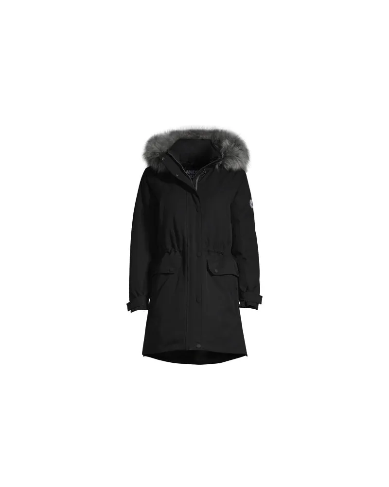Lands' End Expeditions-Daunenparka, Damen, Größe plus, Schwarz, Polyester, by Schwarz