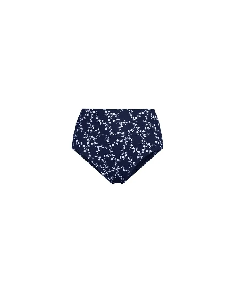 Lands' End Bikinihose zum Umschlagen, High Waist,, Damen, Größe plus, Blau, Elasthan/Nylon-Mischung, by Blau