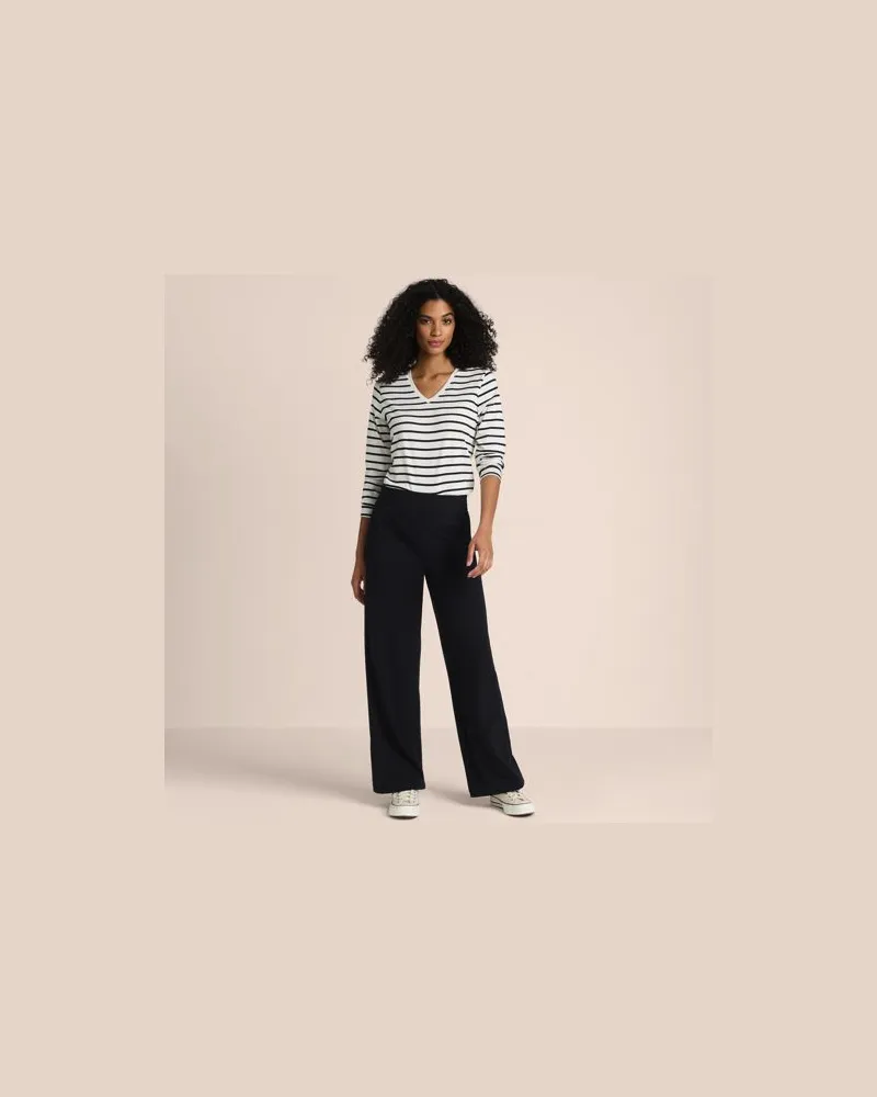 Lands' End Starfish Jersey-Freizeithose mit weitem Bein, Damen, Größe:32-34 regular, Schwarz, Baumwoll-Mischung, by Schwarz