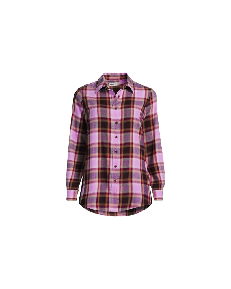 Lands' End Boyfriend-Bluse aus Flanell, Damen, Größe:32-34 petite, Pink, Baumwolle, by Pink