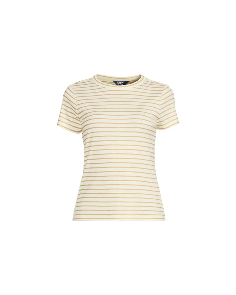 Lands' End T-Shirt aus softem Viskosemix, Damen, Größe plus, Weiß, Viskose/Polyester-Mischung, by Weiß