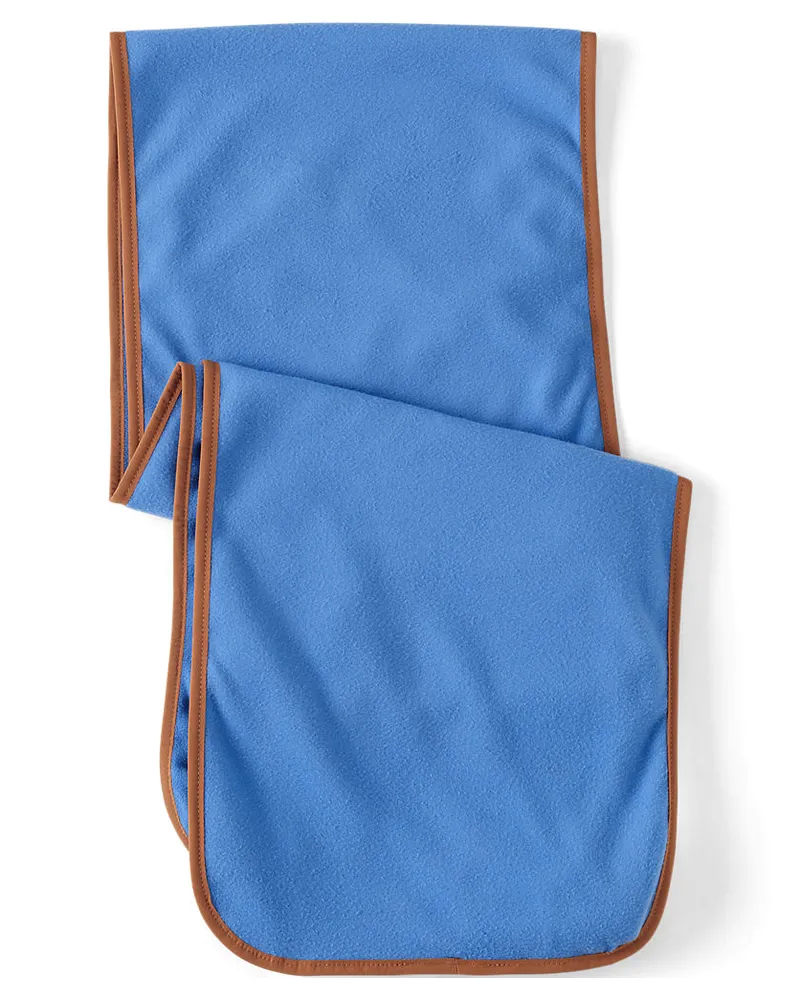 Lands' End Wasserabweisender Anyweather Fleece-Schal, Damen, Größe regular, Blau, Polyester, by Blau