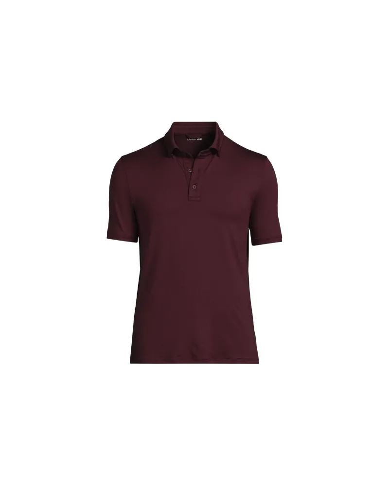 Lands' End Performance-Poloshirt, Herren, Größe:56-58 regular, Rot, Elasthan/Polyester-Mischung, by Rot