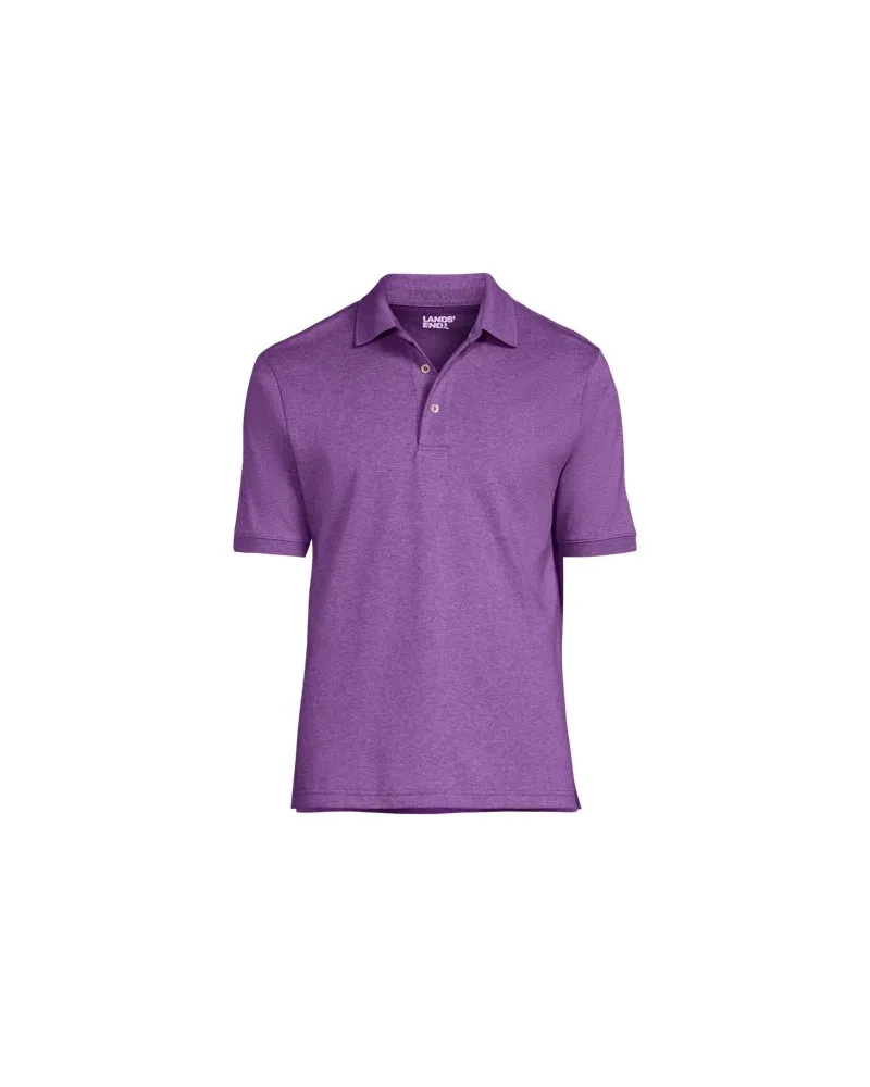 Lands' End Supima Kurzarm-Polo, Classic Fit, Herren, Größe:52-54 regular, Lila, Baumwolle, by Lila