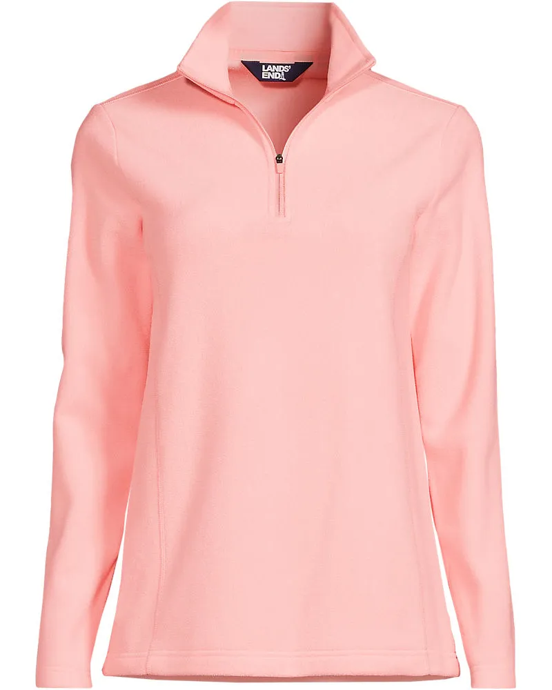 Lands' End Anyweather Fleece-Pullover mit Reißverschluss, Damen, Größe plus, Pink, Polyester, by Pink