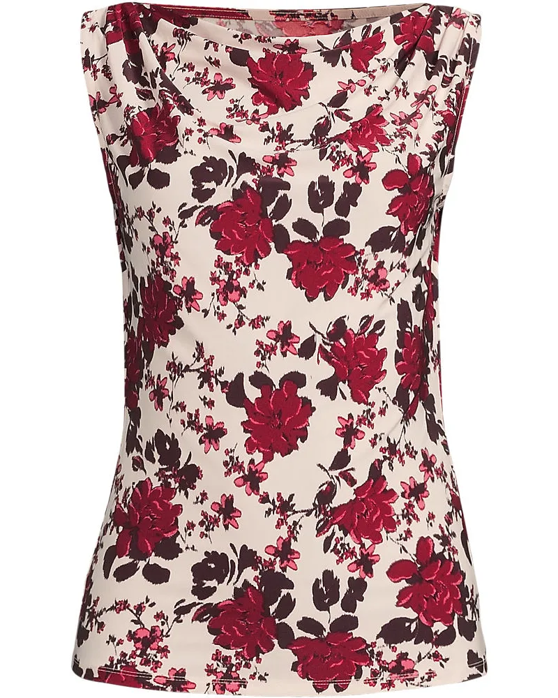 Lands' End Silk Knit Ärmelloses Top, Damen, Größe regular, Pink, Polyester-Mischung, by Pink