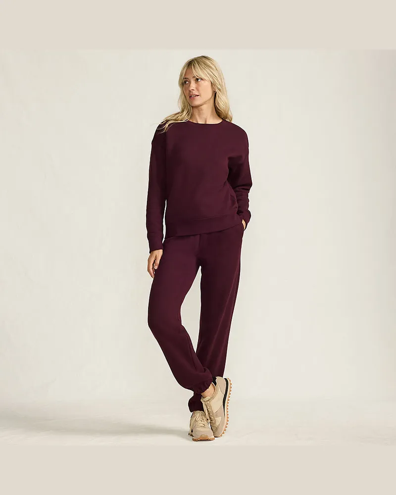 Lands' End Sweatshirt SERIOUS SWEATS, Damen, Größe regular, Rot, Elasthan/Baumwoll-Mischung/Polyester-Mischung, by Rot