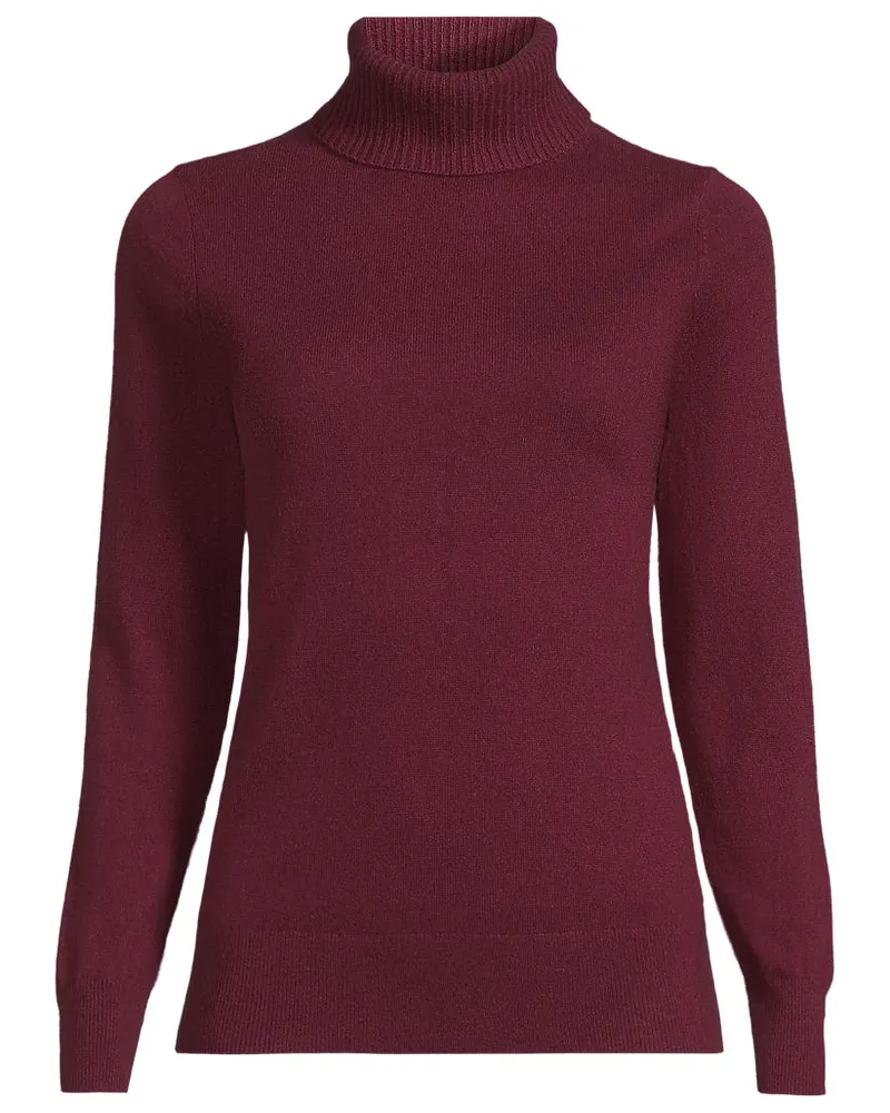 Lands' End Rollkragen-Pullover aus Kaschmir, Damen, Größe petite, Rot, Kaschmir, by Rot