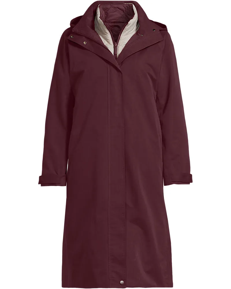 Lands' End 4-in-1-Mantel, Damen, Größe petite, Rot, Polyester, by Rot