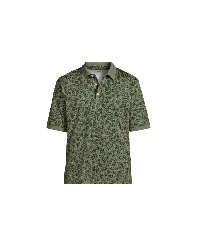 Lands' End Supima Kurzarm-Polo, Classic Fit, Herren, Größe:60 regular, Grün, Baumwolle, by Grün