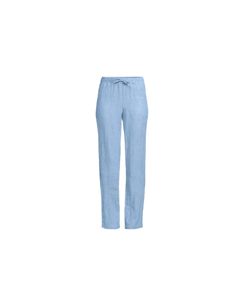 Lands' End Relaxte Leinen-Schlupfhose, Damen, Größe plus, Blau, Leinen, by Blau