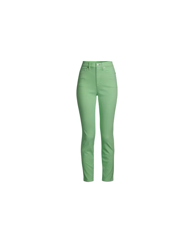 Lands' End Slim Fit Öko Jeans High Waist, Damen, Größe plus, Grün, Elasthan/Baumwoll-Mischung/Polyester-Mischung, by Grün