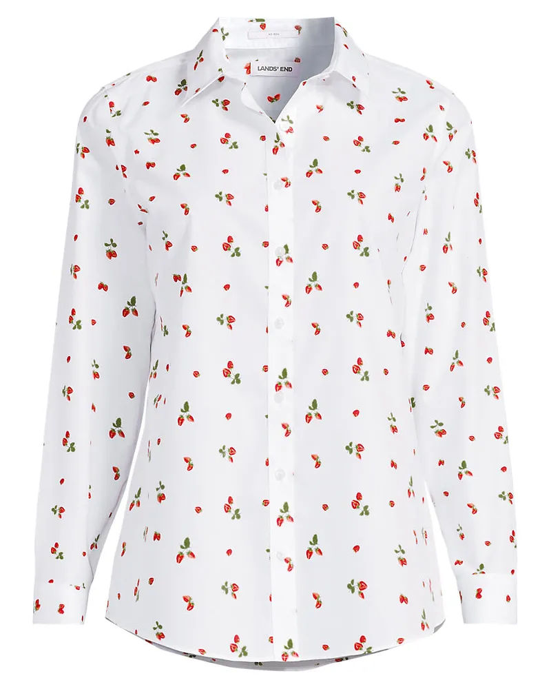 Lands' End BÃ¼gelfreie Baumwoll-Bluse, Damen, GrÃ¶ÃŸe plus, WeiÃŸ, Baumwolle, by Weiãÿ