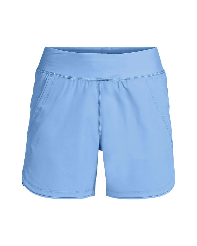 Lands' End Badeshorts, Damen, Größe plus, Blau, Nylon-Mischung, by Blau
