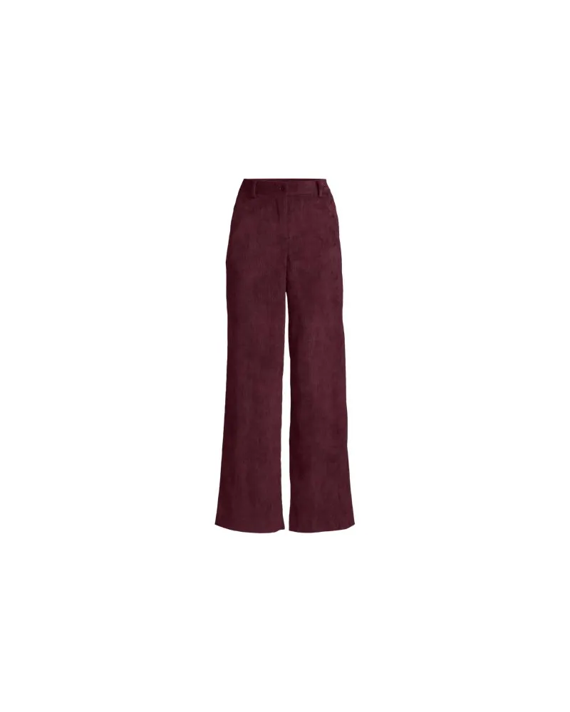 Lands' End Stretchcord-Hose mit weitem Bein, Damen, Größe regular, Rot, by Rot