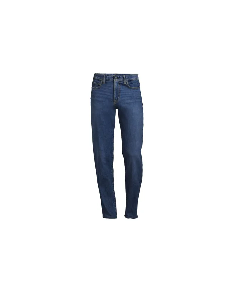 Lands' End Stretch-Jeans mit Komfortbund, Classic Fit, Herren, Größe regular, Blau, Baumwoll-Mischung, by Blau