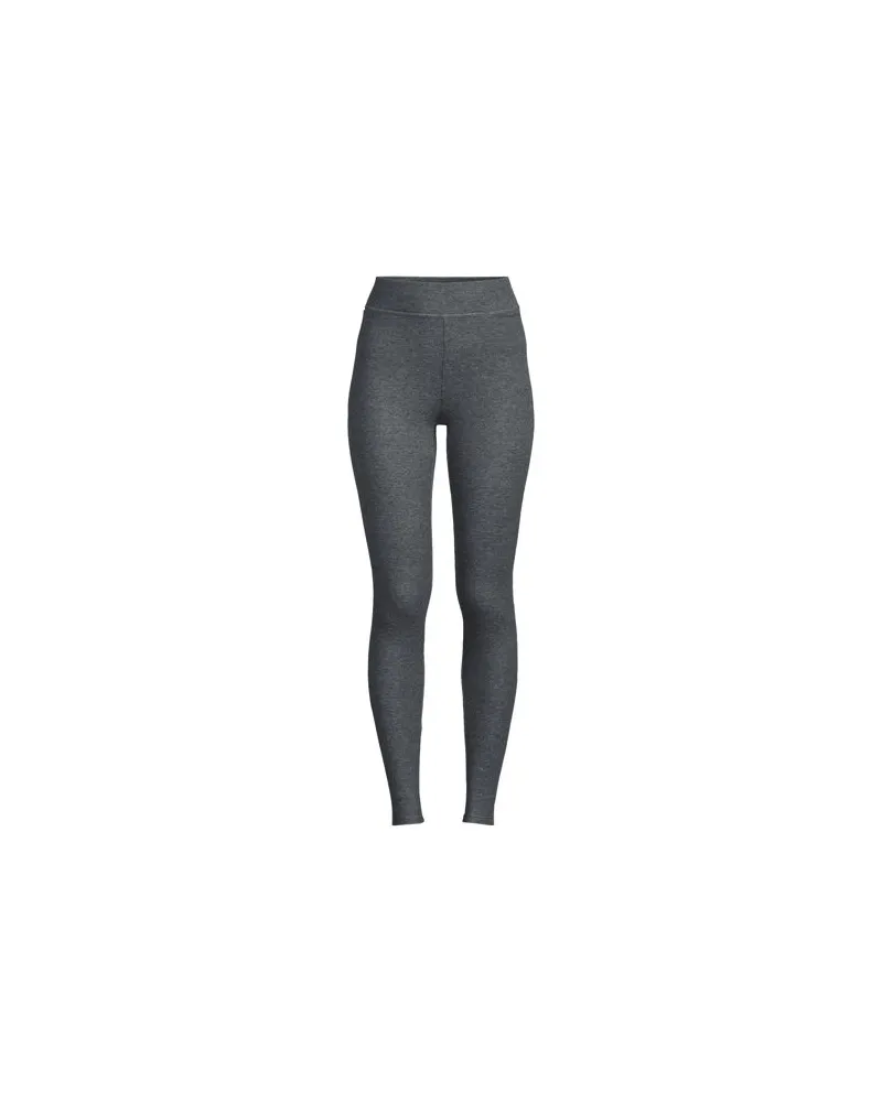 Lands' End Leggings mit Plüschfutter und Tasche SERIOUS SWEATS, Damen, Größe plus, Grau, Baumwoll-Mischung/Polyester-Mischung, by Grau