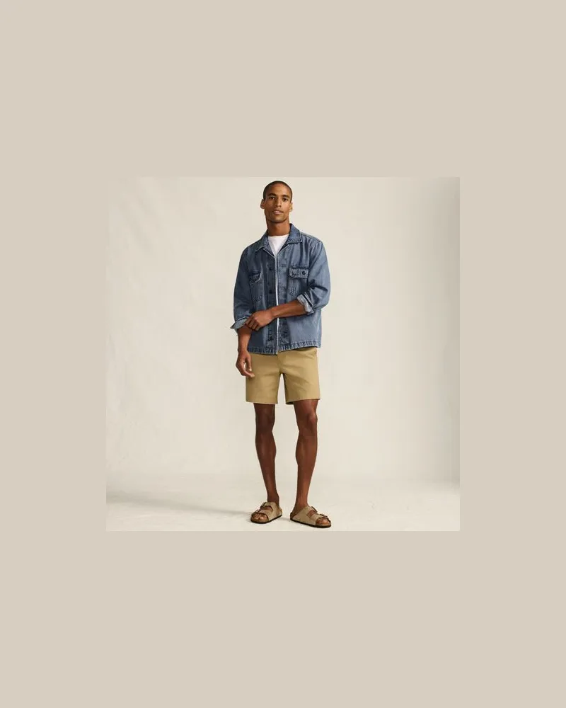 Lands' End Jeans-Hemdjacke, Herren, Größe:44-46 regular, Blau, Baumwolle, by Blau