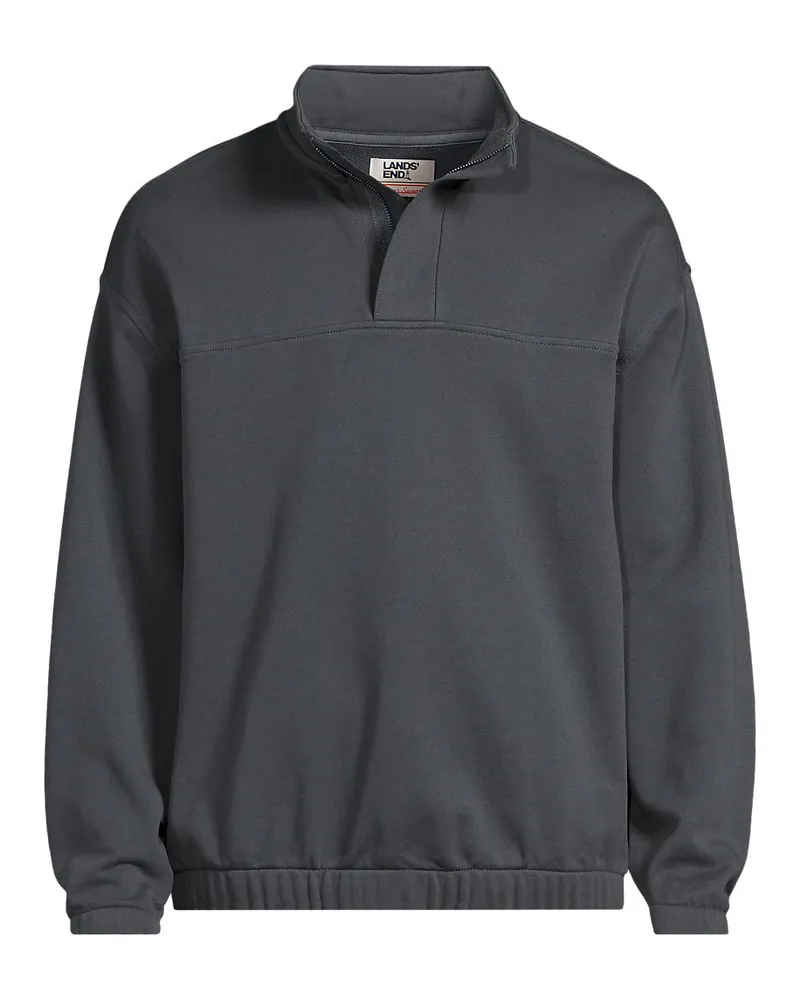 Lands' End Sweatshirt mit Zipper, Herren, Größe regular, Grau, Baumwolle, by Grau