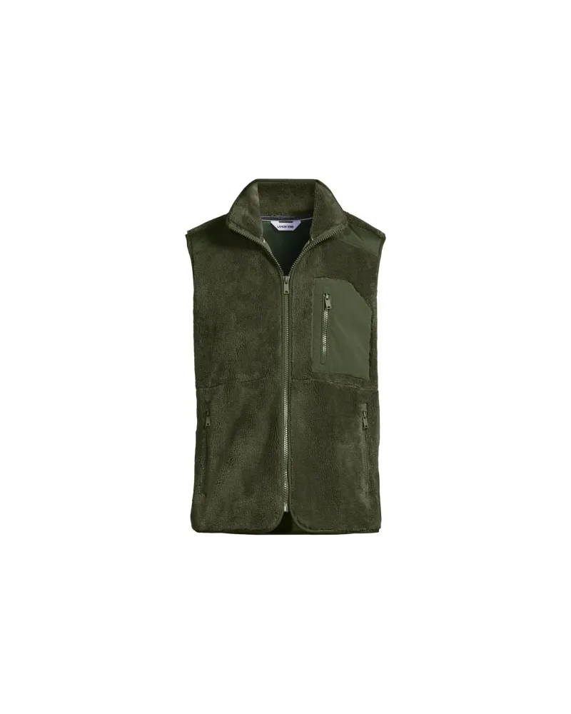 Lands' End Teddy-Weste, Herren, GrÃ¶ÃŸe regular, GrÃ¼n, Polyester, by Grã¼n
