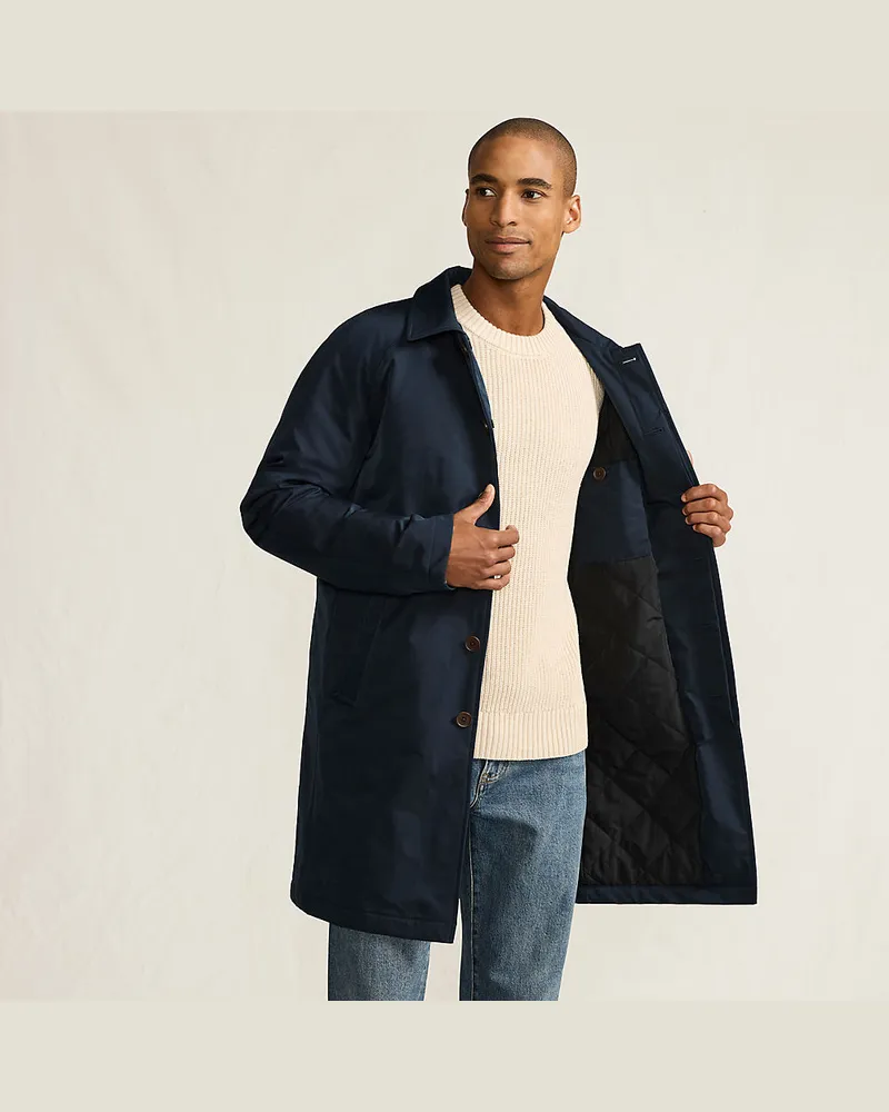 Lands' End Kurzmantel, Herren, Größe Mens Regular, Blau, Polyester, by Blau