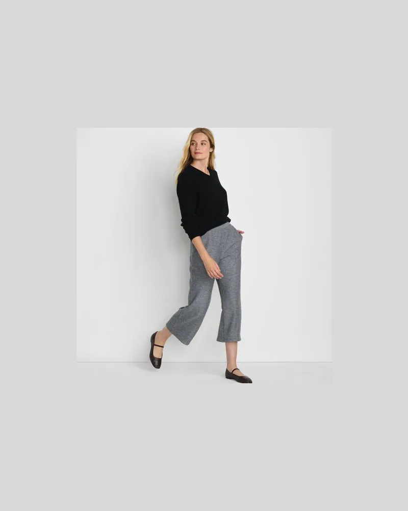Lands' End 7/8-Strickhose mit weitem Bein, Damen, Größe:44-46 regular, Schwarz, Viskose/Polyester-Mischung/Nylon-Mischung, by Schwarz