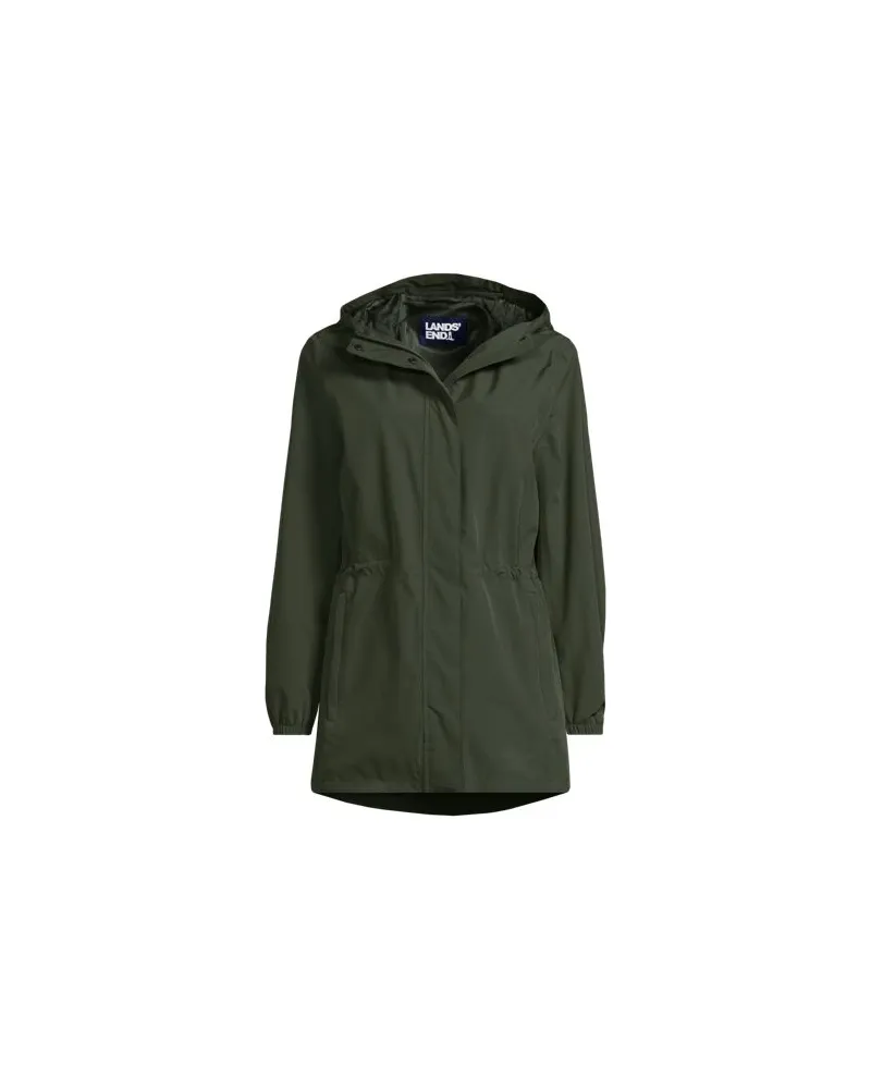 Lands' End Wasserdichte Regenjacke mit Packfach, Damen, Größe regular, Grün, Polyester, by Grün