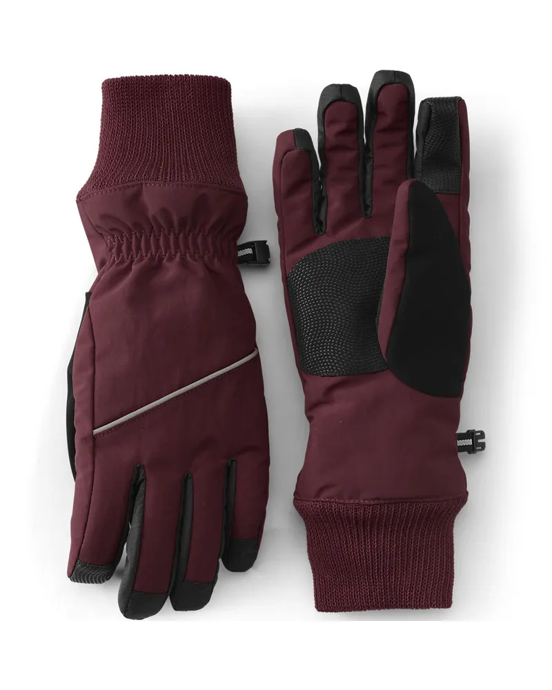 Lands' End Wasserdichte Handschuhe SQUALL, Damen, Größe regular, Rot, Nylon, by Rot